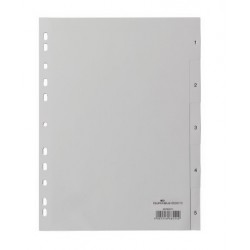 DURABLE 6505 10 GREY INDEX SET 1-5, A4, 5 DIVISION SHEETS